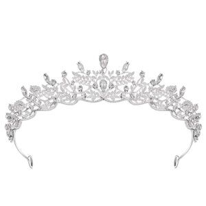 Princess Tiara Crystal Wedding Silver Crown Costume